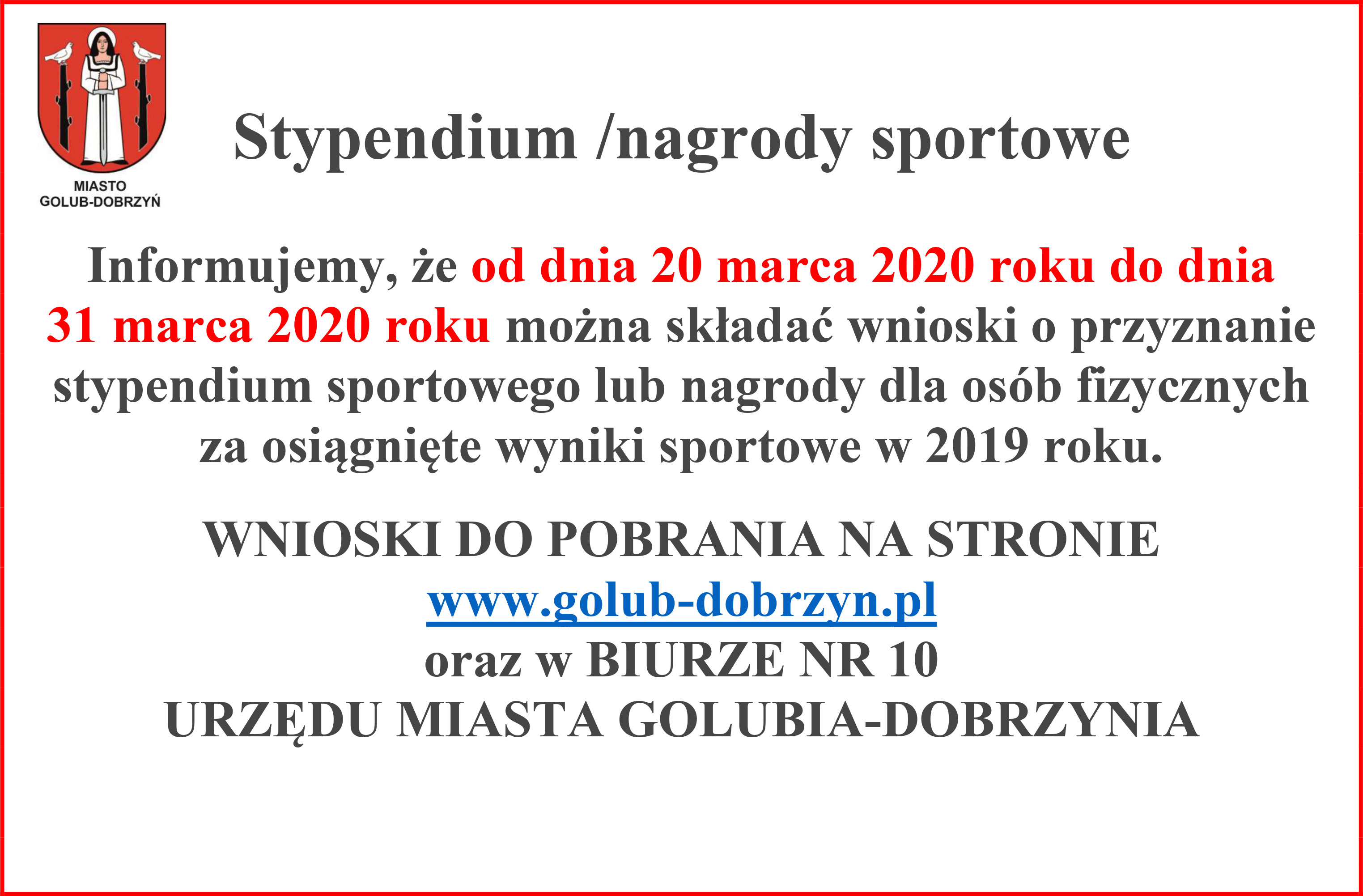 informacja o terminach składania wniosków...