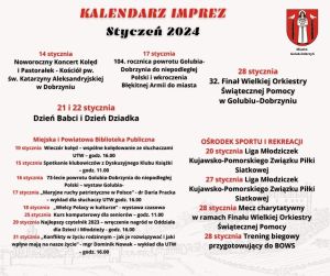 KALENDARZ IMPREZ Styczeń 2024