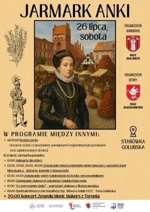 Plakat przedstawiający program Jarmarku Anki