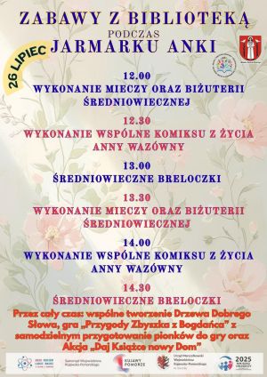 Zabawy z Biblioteką podczas Jarmarku Anki