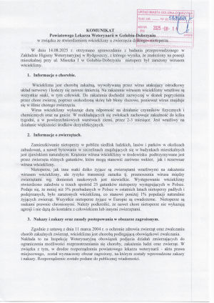 Komunikat Powiatowego Lekarza Weterynarii w Golubiu-Dobrzyniu-1