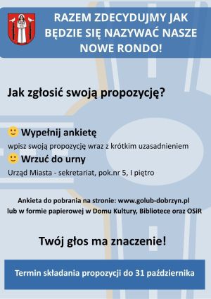 Plakat dot. wyboru nazwy ronda