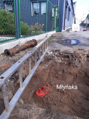 montaż hydrantu ulica Młyńska
