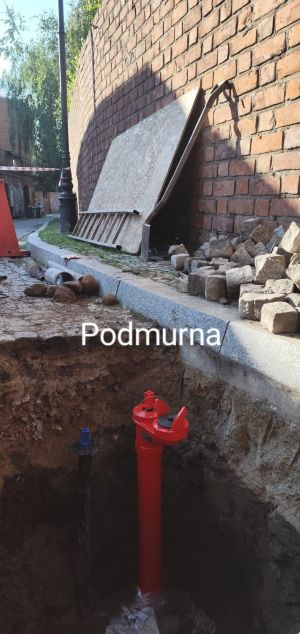 montaż hydrantu ulica Podmurna