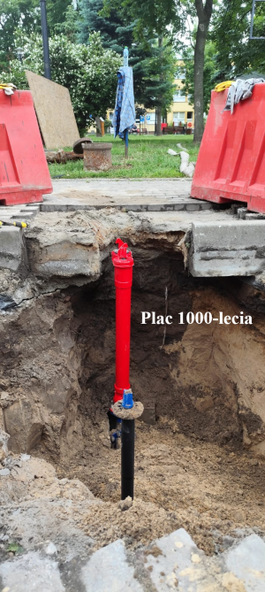 montaż hydrantu ulica Plac 1000-lecia