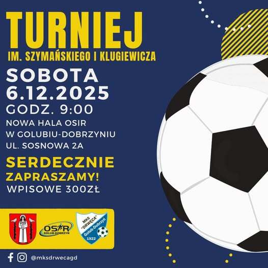 Tablica z opisem turnieju piłki nożnej