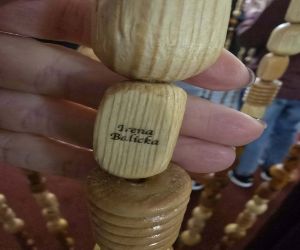 koralik z napisem Irena Balicka