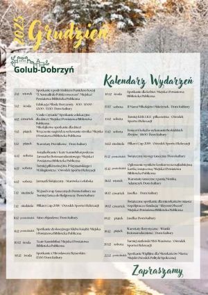 Kalendarz Wydarzeń Grudzień 2025 r.