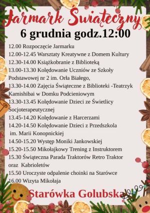 plakat dotyczący Jarmarku Świątecznego