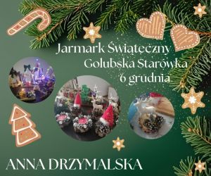 plakat z ozdobami świątecznymi