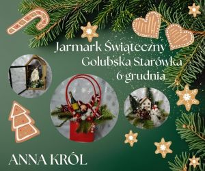 plakat z ozdobami świątecznymi