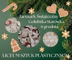 plakat z wyrobami artystycznymi z Liceum Sztuk Plastycznych