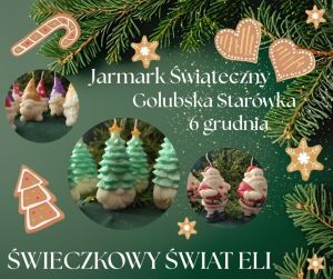 plakat ze świeczkami świątecznymi