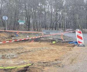 stan drogi w trakcie wykonywania prac