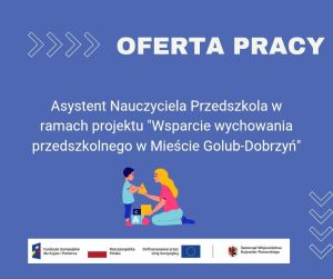 plakat z informacja o poszukiwanym Asystencie Nauczyciela