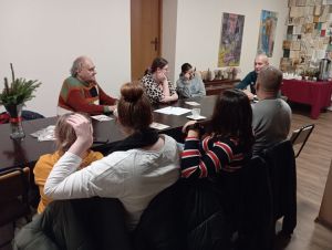 Uczestnicy spotkania z panem Ziętarskim