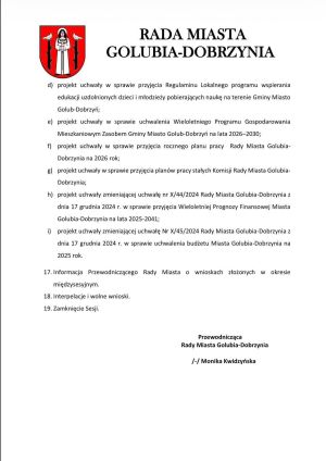 porządek obrad strona 3