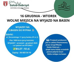 informacja o wolnych miejsach na basen