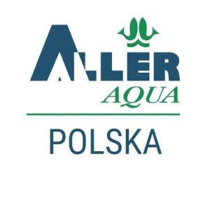 tablica z nazwą firmy Aller Aqua Polska