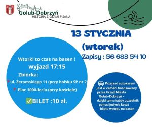 informacja o wyjeździe na basen