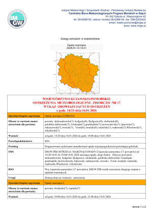 ostrzeżenie meterologiczne 1