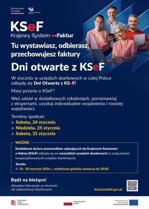 plakat z informacjami o KSeF