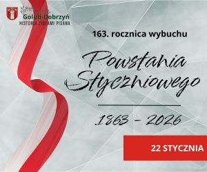 plakat z informacją Powstanie Styczniowe 163. rocznica wybuchu