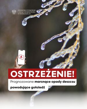 ostrzeżenie o marznących opadach deszczu