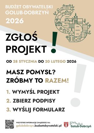 plakat z informacjami na temat budżetu obywatelskiego