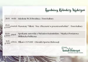 plakat z tygodniowym plane wydarzen 28.01-31.01.2026