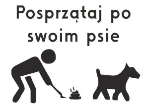 plakat sprzataj po swoim pupilu