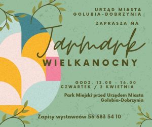 plakat z informacją o zapisie wystawców na jarmark wielkanocny