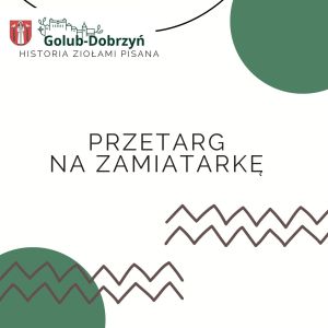 plakat z informacją o przetargu na zamiatarkę