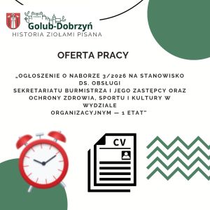 plakat z informacją o ofercie pracy