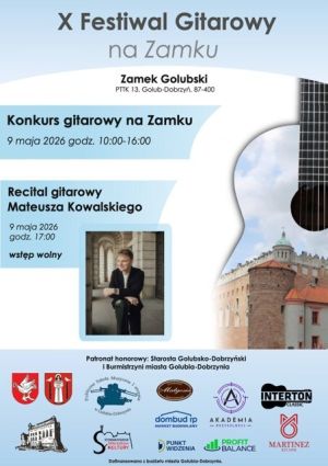 Plakat z informacją o X Festiwalu Gitarowym