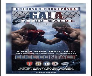 plakat z informacją o Gali Sztuk Walki