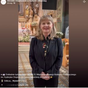 Dyrektor Ośrodka Chopinowskiego w Szafarni Pani dr Agnieszka Brzezińska