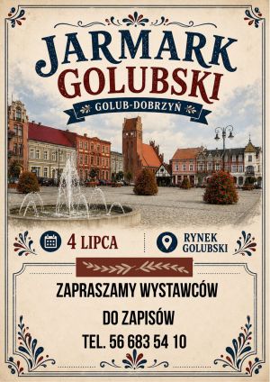 plakat z informacją o jarmarku golubskim