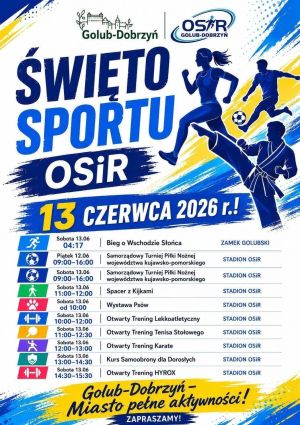plakat z informacją o Święcie Sportu