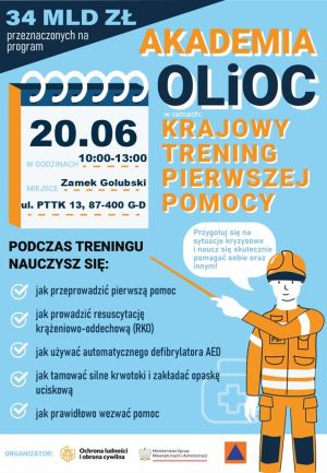 plakat z zaproszeniem na warsztaty ochrony ludności