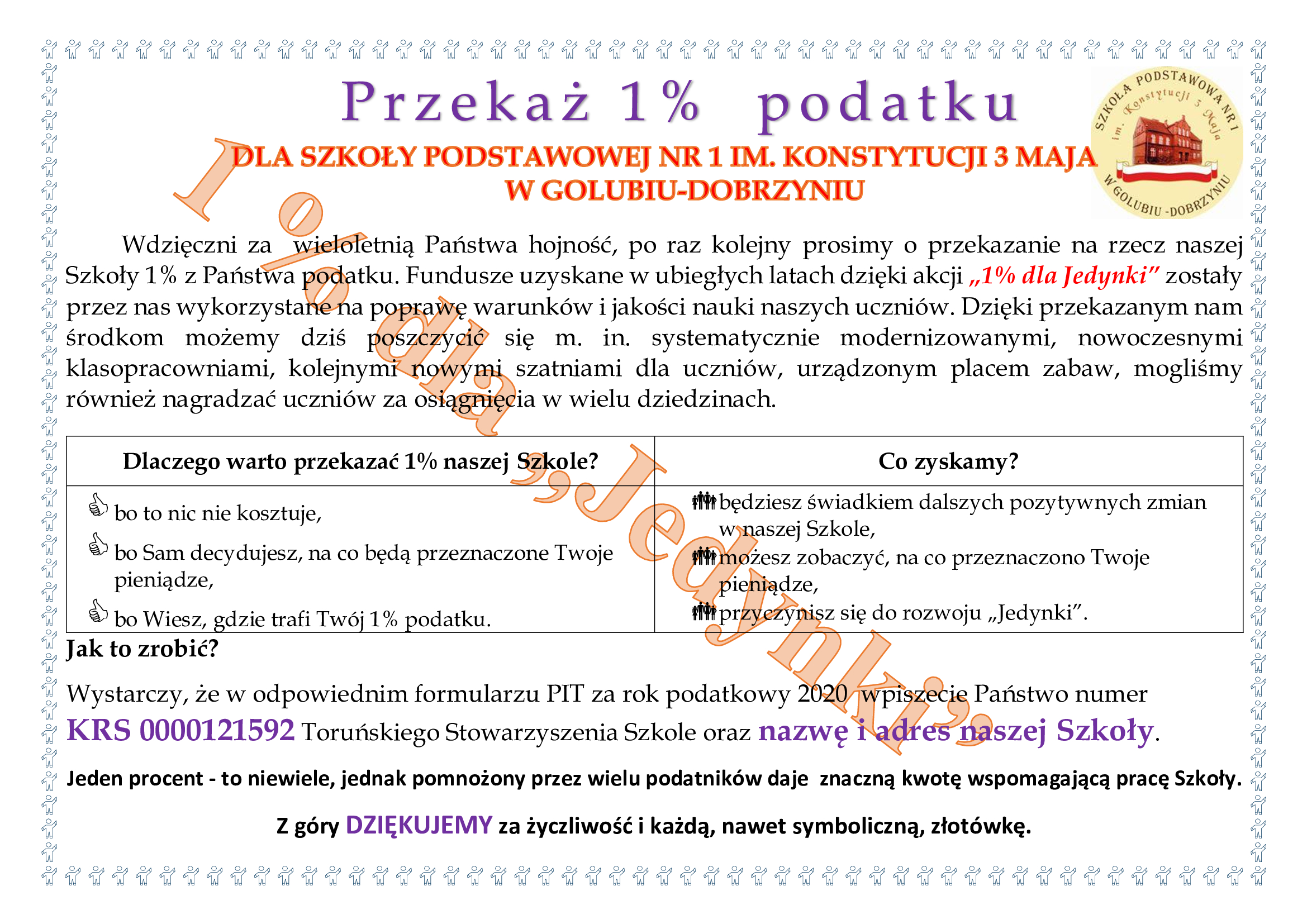 1% dla "Jedynki"