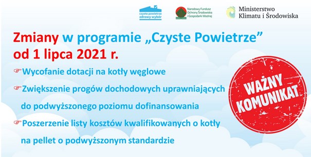 Ważne zmiany w programie „Czyste Powietrze”