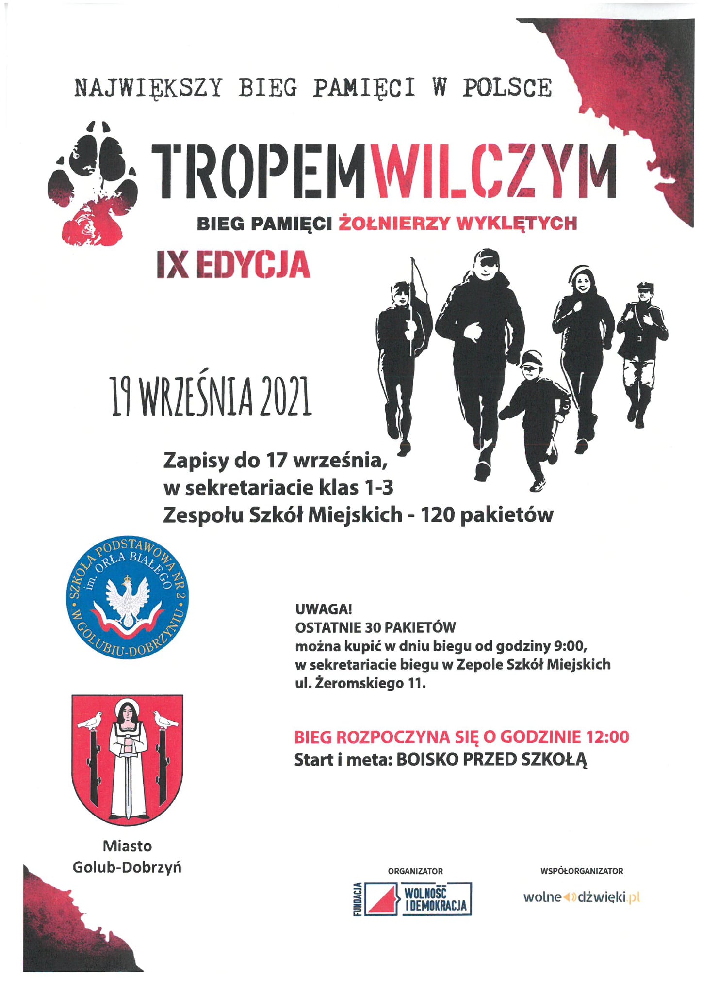 INFORMACJA DLA UCZESTNIKÓW BIEGU „TROPEM WILCZYM”.