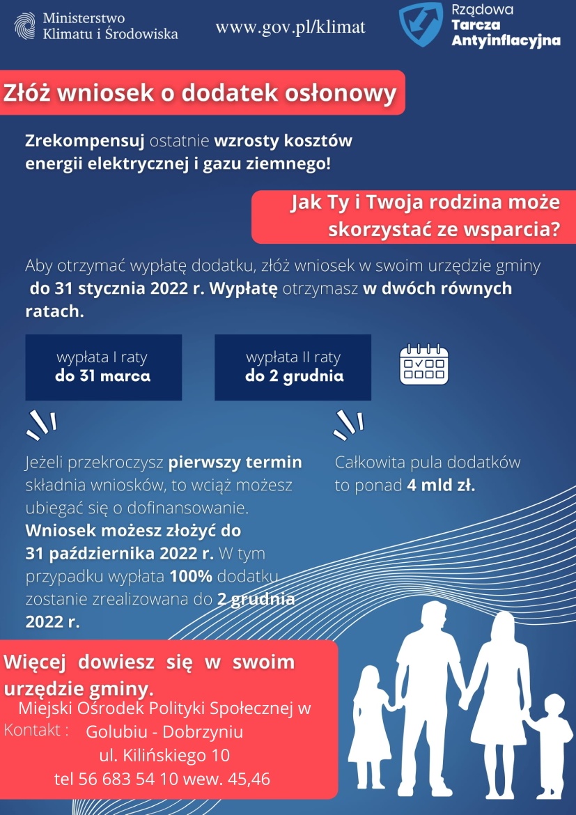 Dodatek osłonowy - informacja