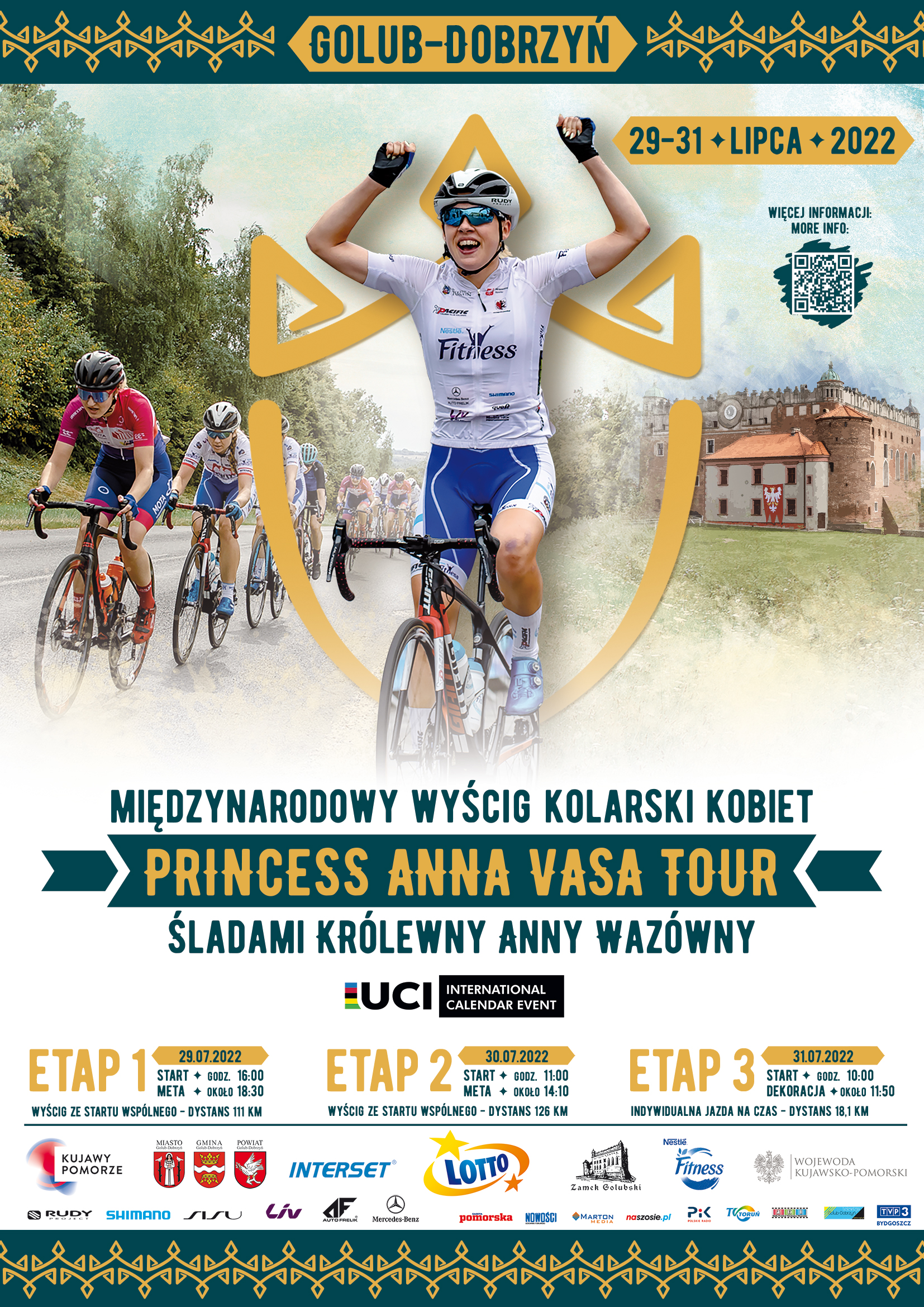 Zapraszamy na Międzynarodowy Wyścig Kolarski Kobiet "Śladami Królewny Anny Wazówny"