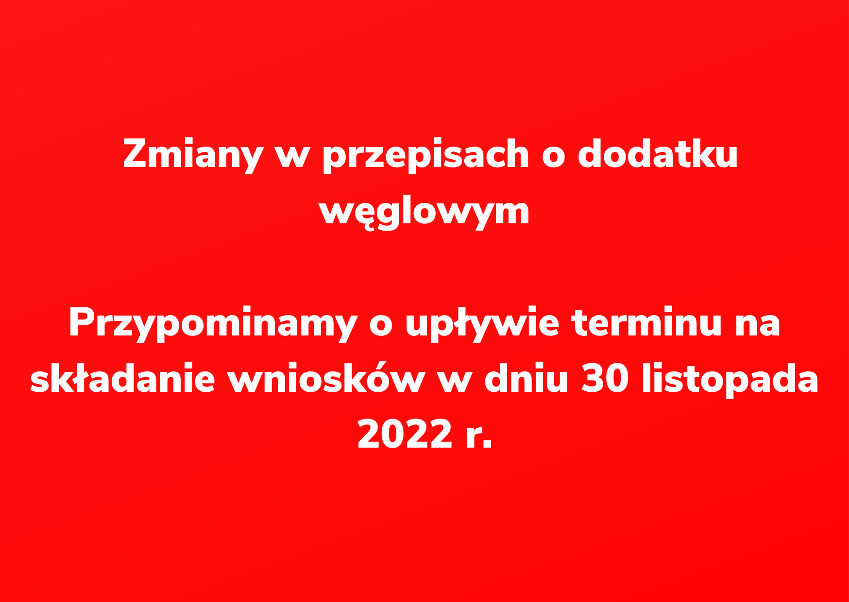 Zmiany w przepisach o dodatku węglowym