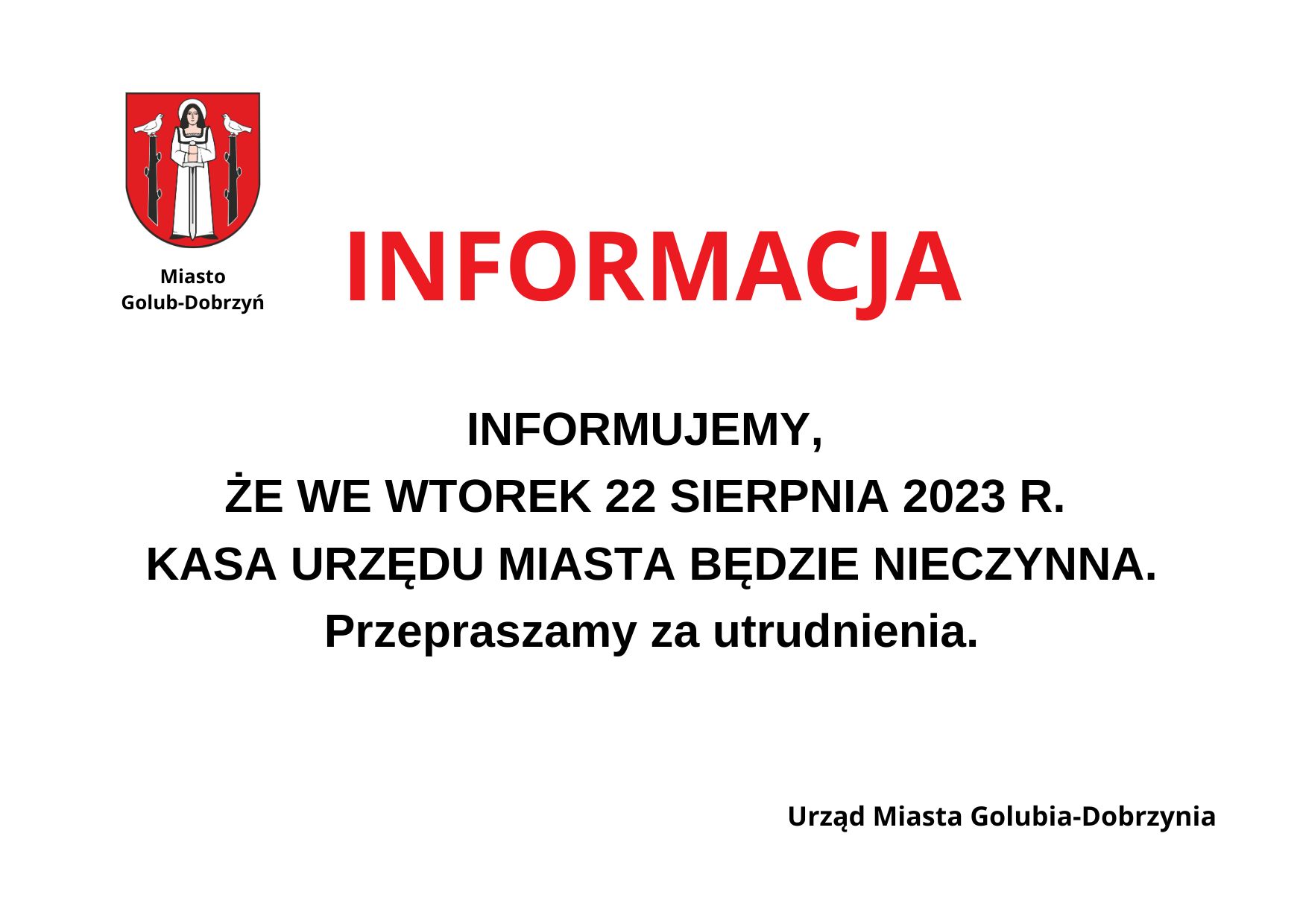 WAŻNA INFORMACJA