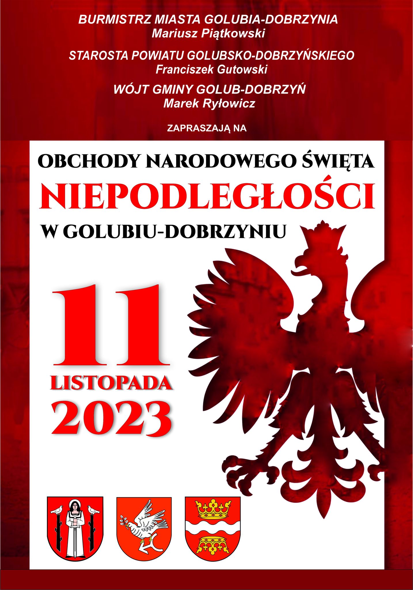 ZAPRASZAMY NA OBCHODY NARODOWEGO ŚWIĘTA NIEPODLEGŁOŚCI