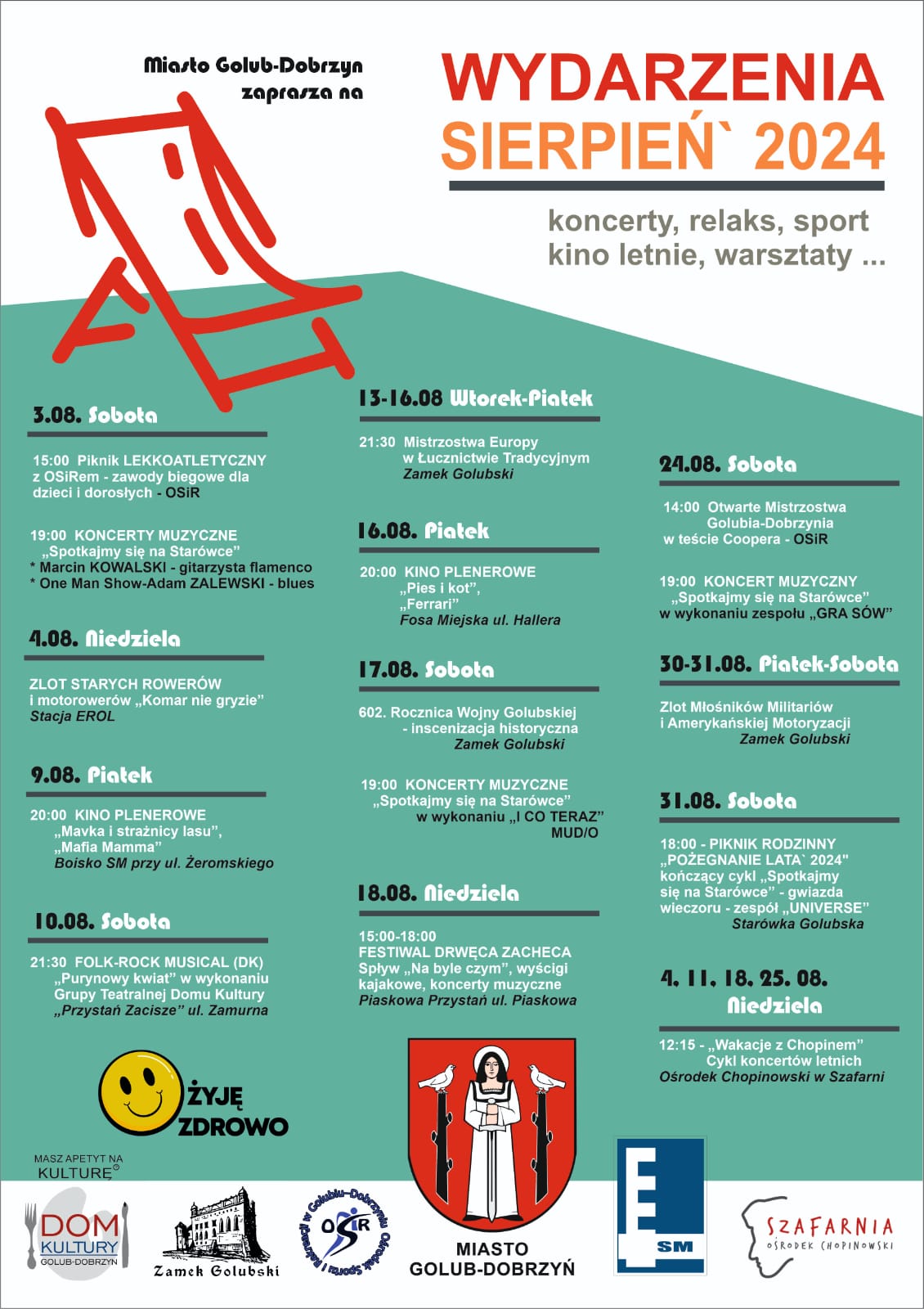 Wydarzenia sierpień 2024