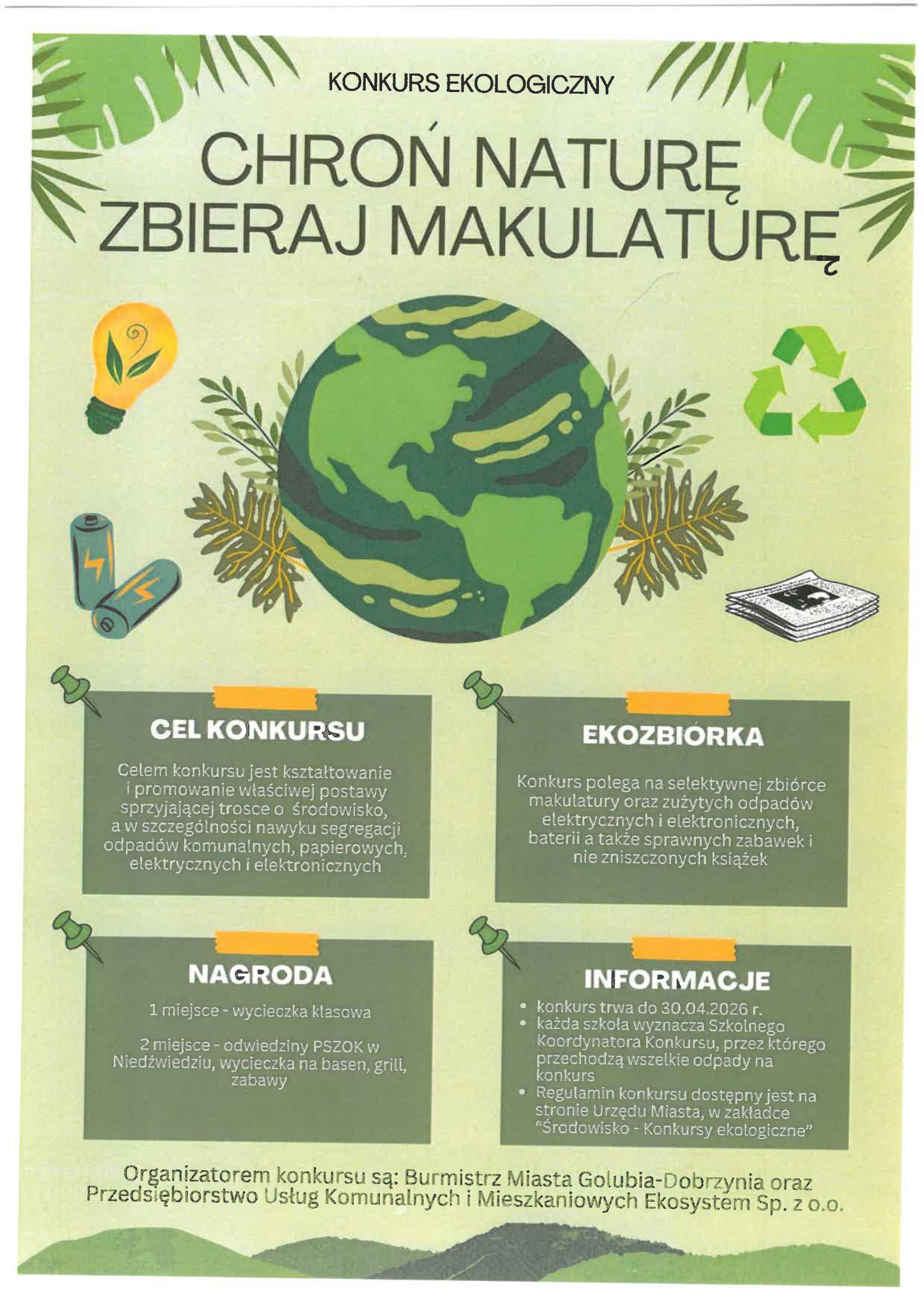 plakat z opisem konkursu